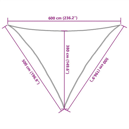 Sunshade Sail 160 g/m² Triangular Blue 5x5x6 m HDPE
