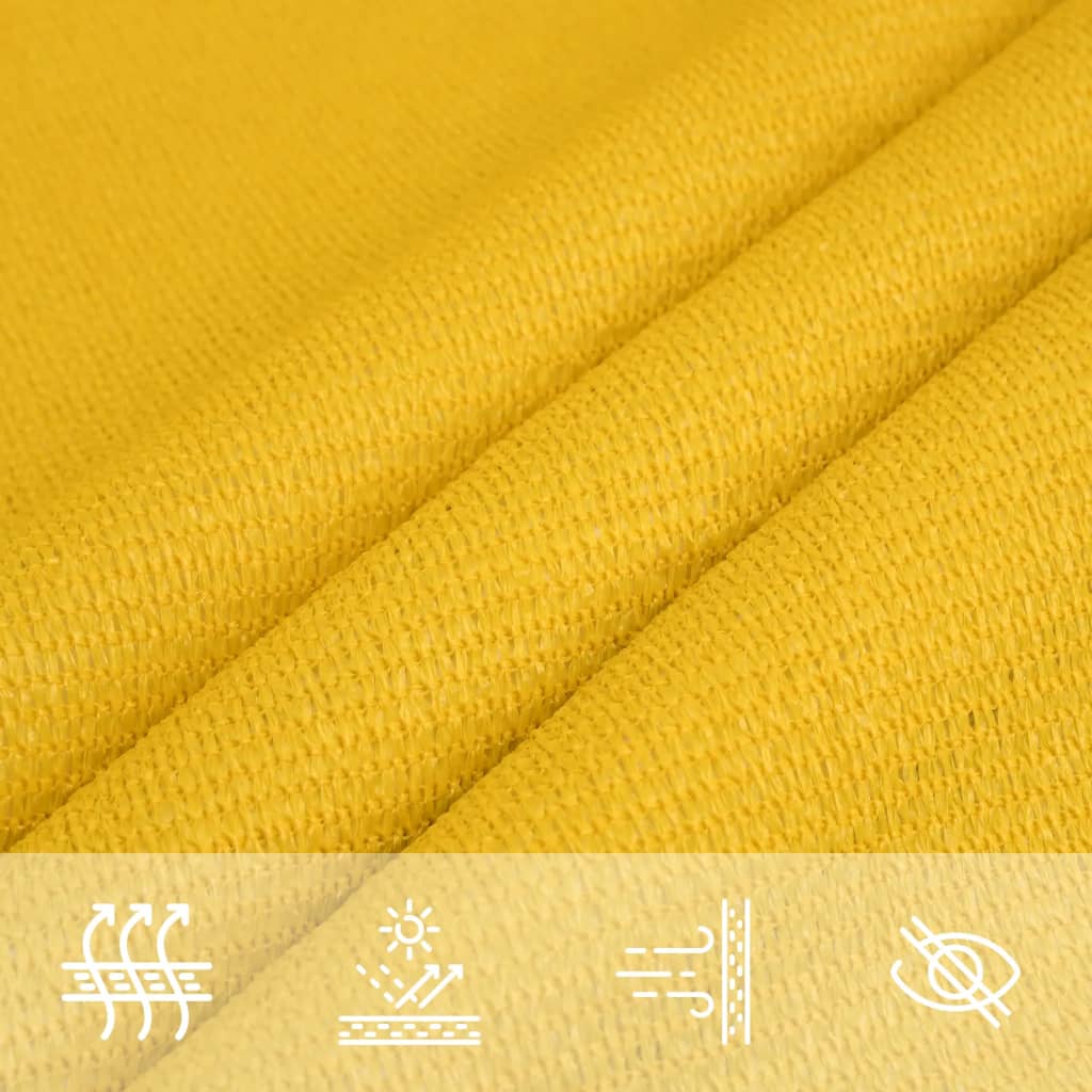 Sunshade Sail 160 g/m² Square Yellow 7x7 m HDPE