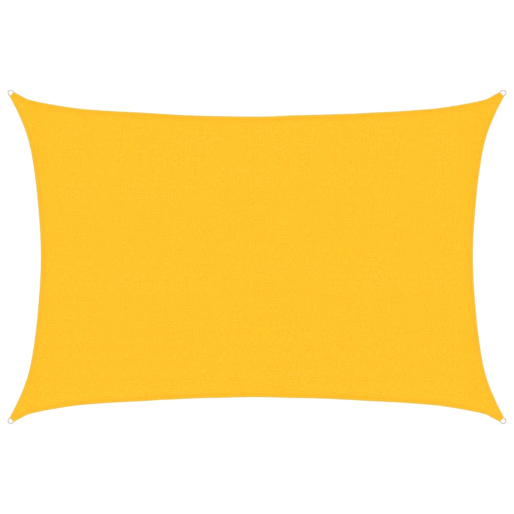 Sunshade Sail 160 g/m² Yellow 2.5x4 m HDPE