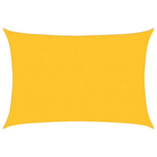 Sunshade Sail 160 g/m² Yellow 2.5x4 m HDPE