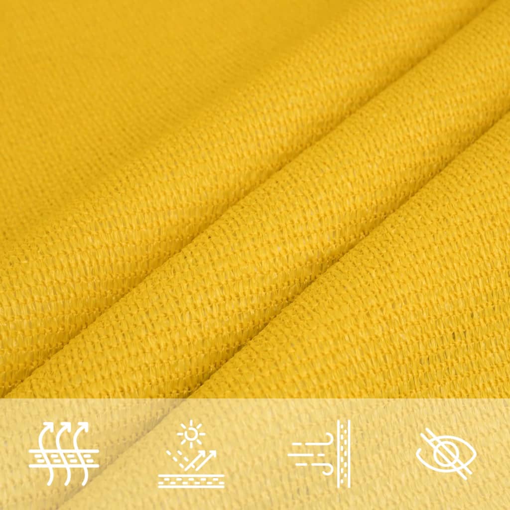 Sunshade Sail 160 g/m² Yellow 2.5x4 m HDPE