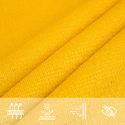 Sunshade Sail 160 g/m² Rectangular Yellow 5x7 m HDPE