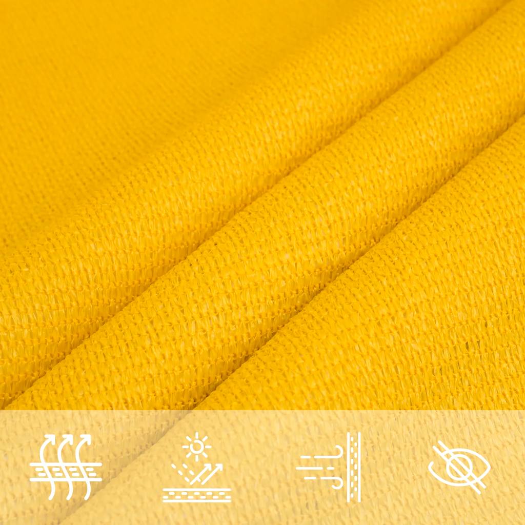 Sunshade Sail 160 g/m² Triangular Yellow 5x5x6 m HDPE