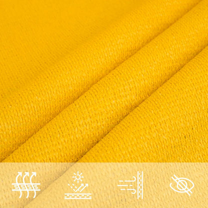 Sunshade Sail 160 g/m² Triangular Yellow 5x5x6 m HDPE