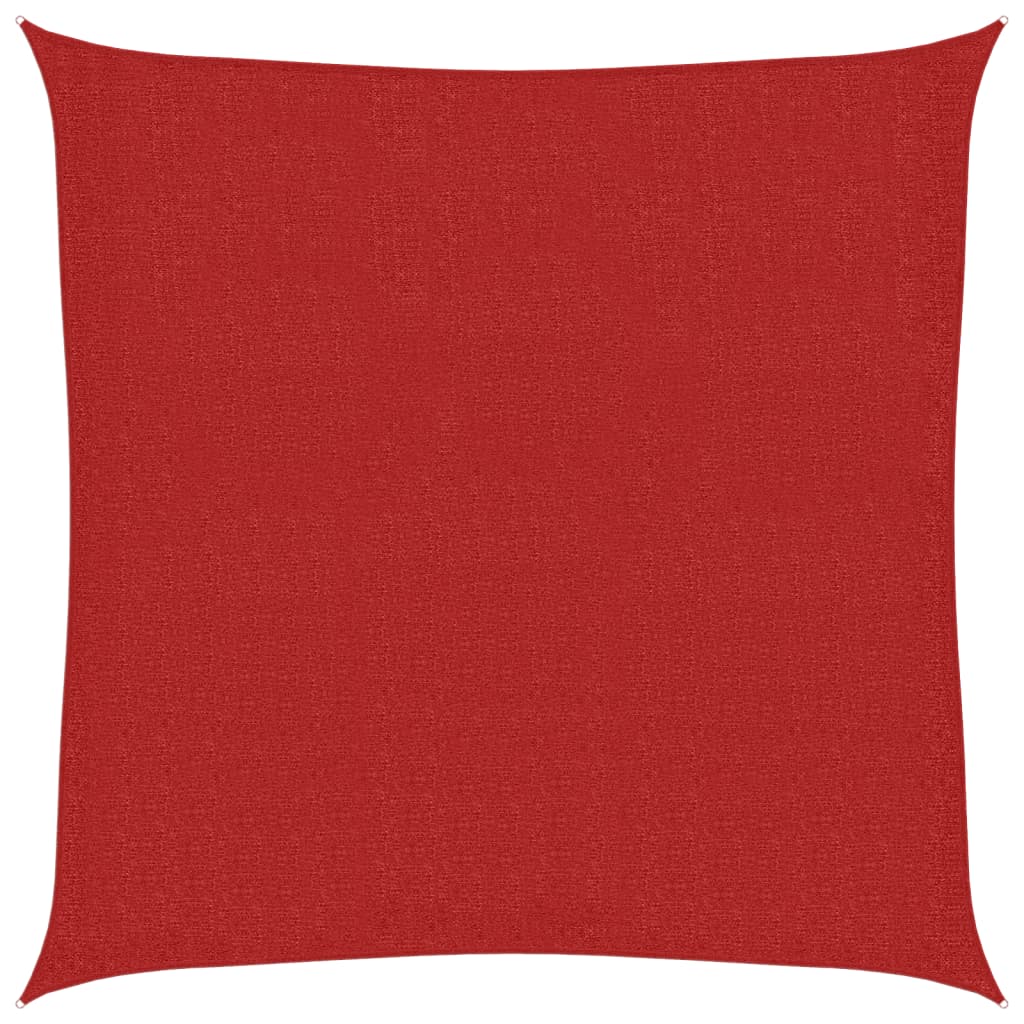 Sunshade Sail 160 g/m² Red 3.6x3.6 m HDPE