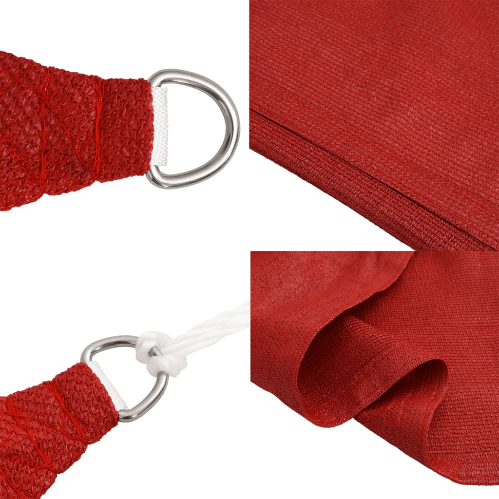 Sunshade Sail 160 g/m² Red 6x6 m HDPE