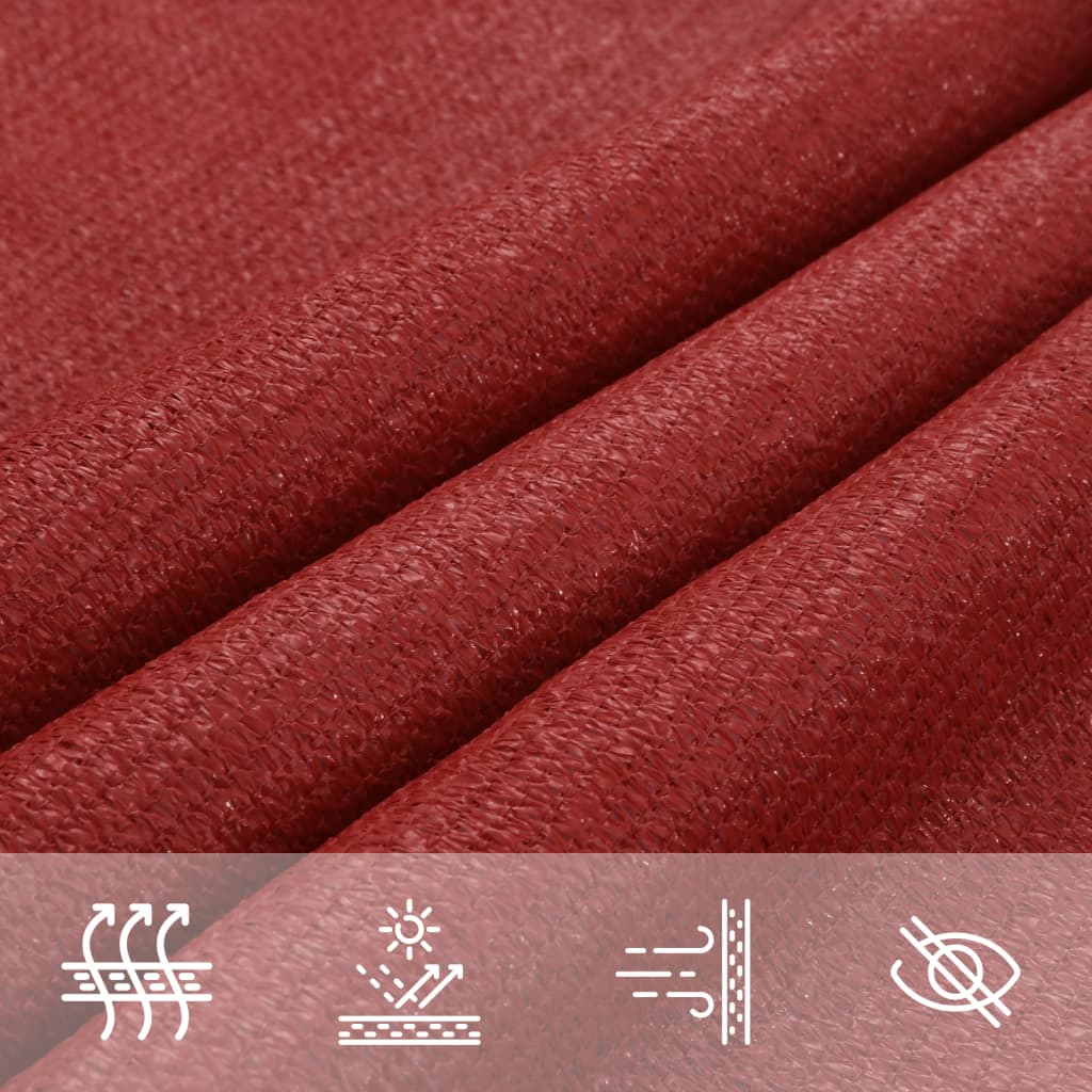 Sunshade Sail 160 g/m² Red 2.5x5 m HDPE