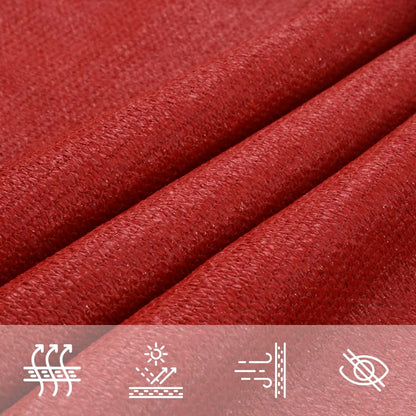 Sunshade Sail 160 g/m² Red 3.5x4.5 m HDPE