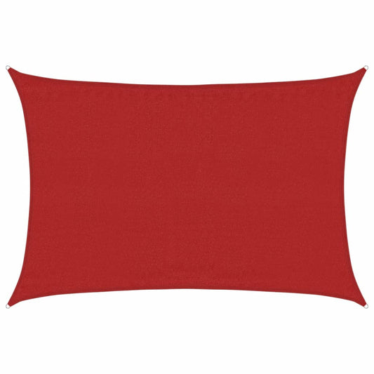 Sunshade Sail 160 g/m² Red 3.5x5 m HDPE