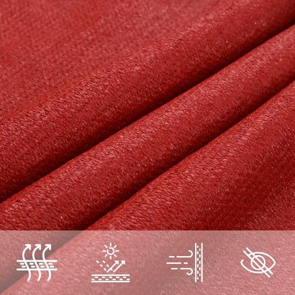 Sunshade Sail 160 g/m² Red 3.5x5 m HDPE
