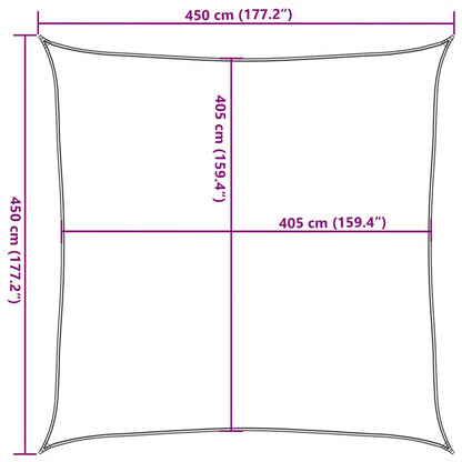 Sunshade Sail 160 g/m² Square Orange 4.5x4.5 m HDPE