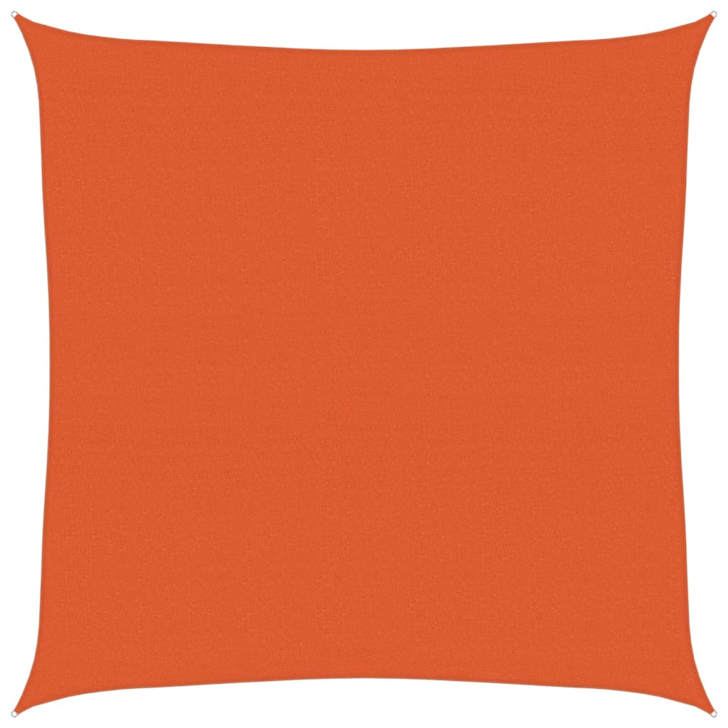 Sunshade Sail 160 g/m² Square Orange 7x7 m HDPE