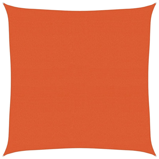 Sunshade Sail 160 g/m² Square Orange 7x7 m HDPE