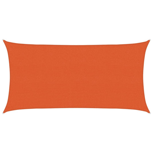 Sunshade Sail 160 g/m² Orange 2.5x5 m HDPE