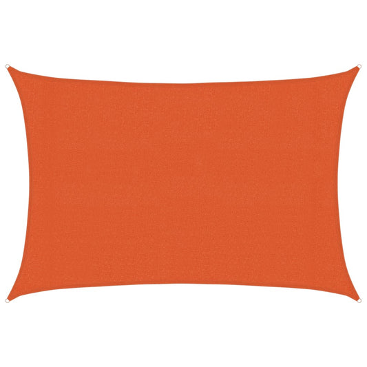 Sunshade Sail 160 g/m² Rectangular Orange 3x5 m HDPE