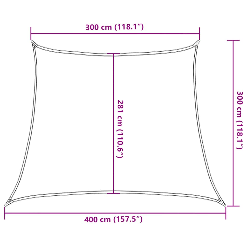 Sunshade Sail 160 g/m² Trapezium Orange 3/4x3 m HDPE
