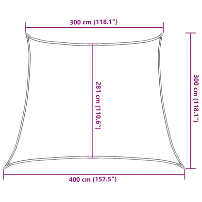 Sunshade Sail 160 g/m² Trapezium Orange 3/4x3 m HDPE