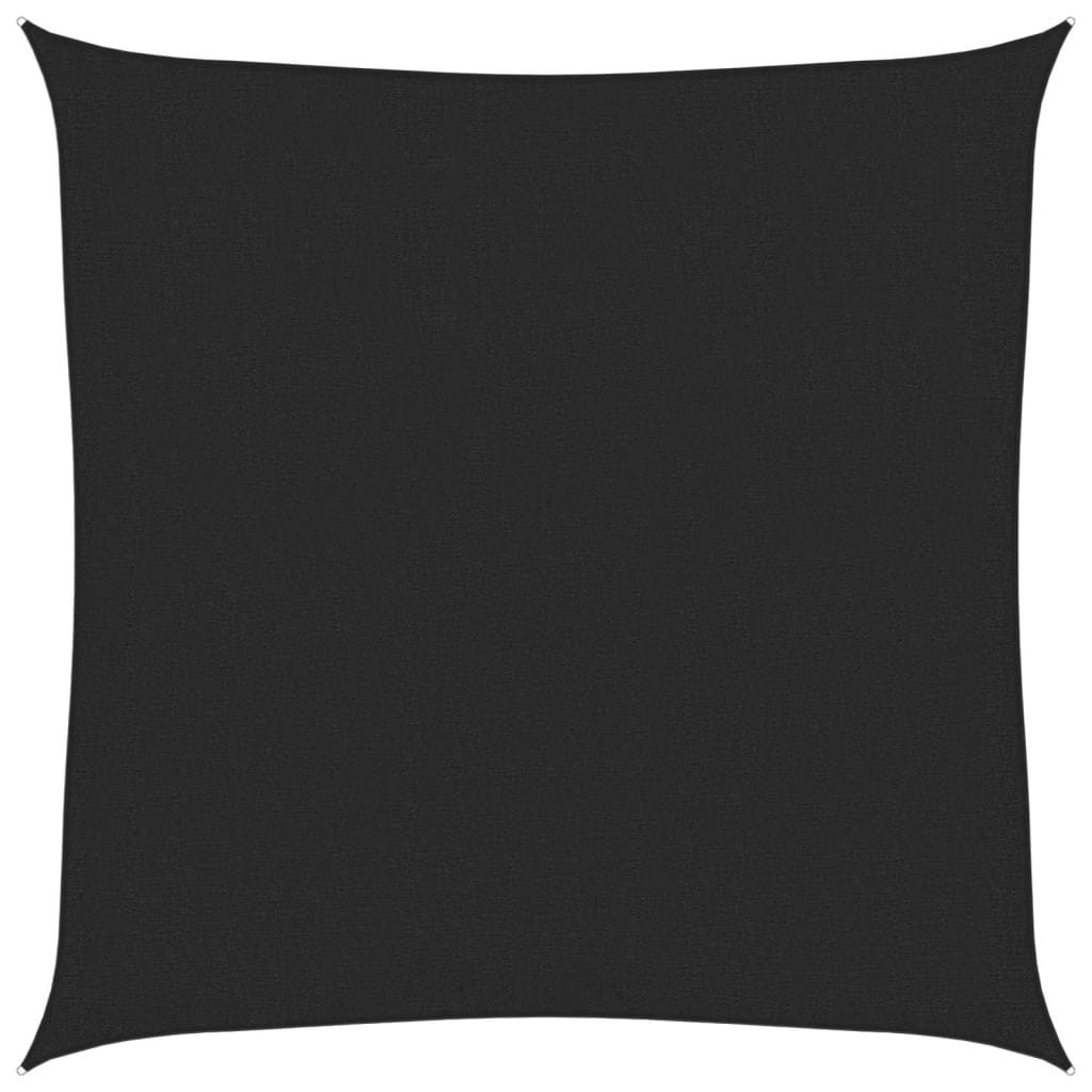 Sunshade Sail 160 g/m² Black 2.5x2.5 m HDPE