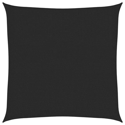 Sunshade Sail 160 g/m² Black 3.6x3.6 m HDPE