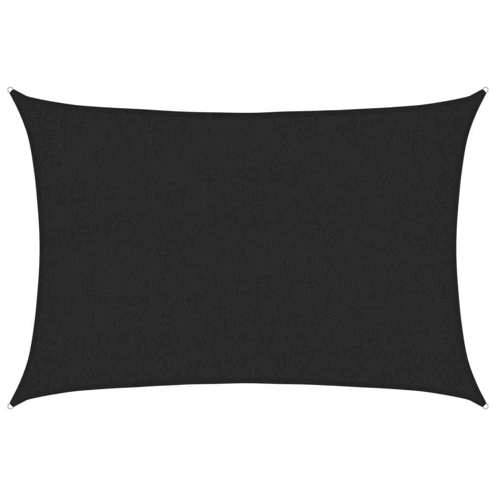 Sunshade Sail 160 g/m² Black 2x2.5 m HDPE
