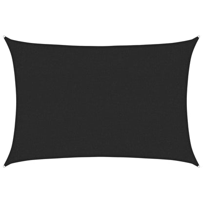Sunshade Sail 160 g/m² Black 2x3 m HDPE