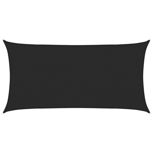 Sunshade Sail 160 g/m² Black 2x3.5 m HDPE