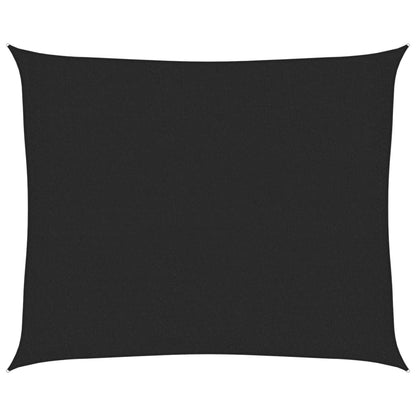 Sunshade Sail 160 g/m² Black 2.5x3 m HDPE