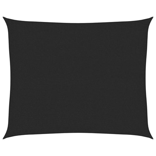 Sunshade Sail 160 g/m² Black 2.5x3 m HDPE