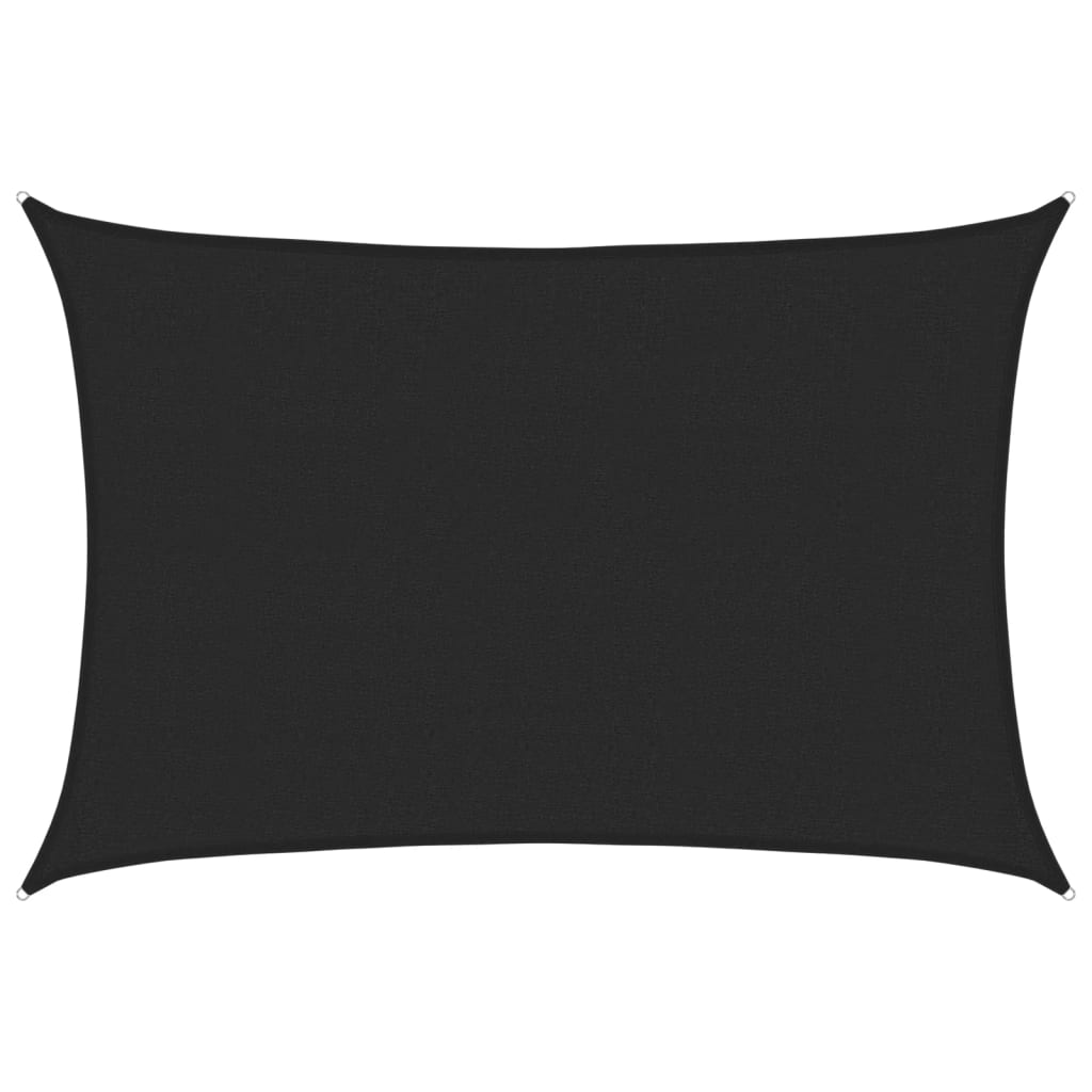 Sunshade Sail 160 g/m² Black 2.5x3.5 m HDPE