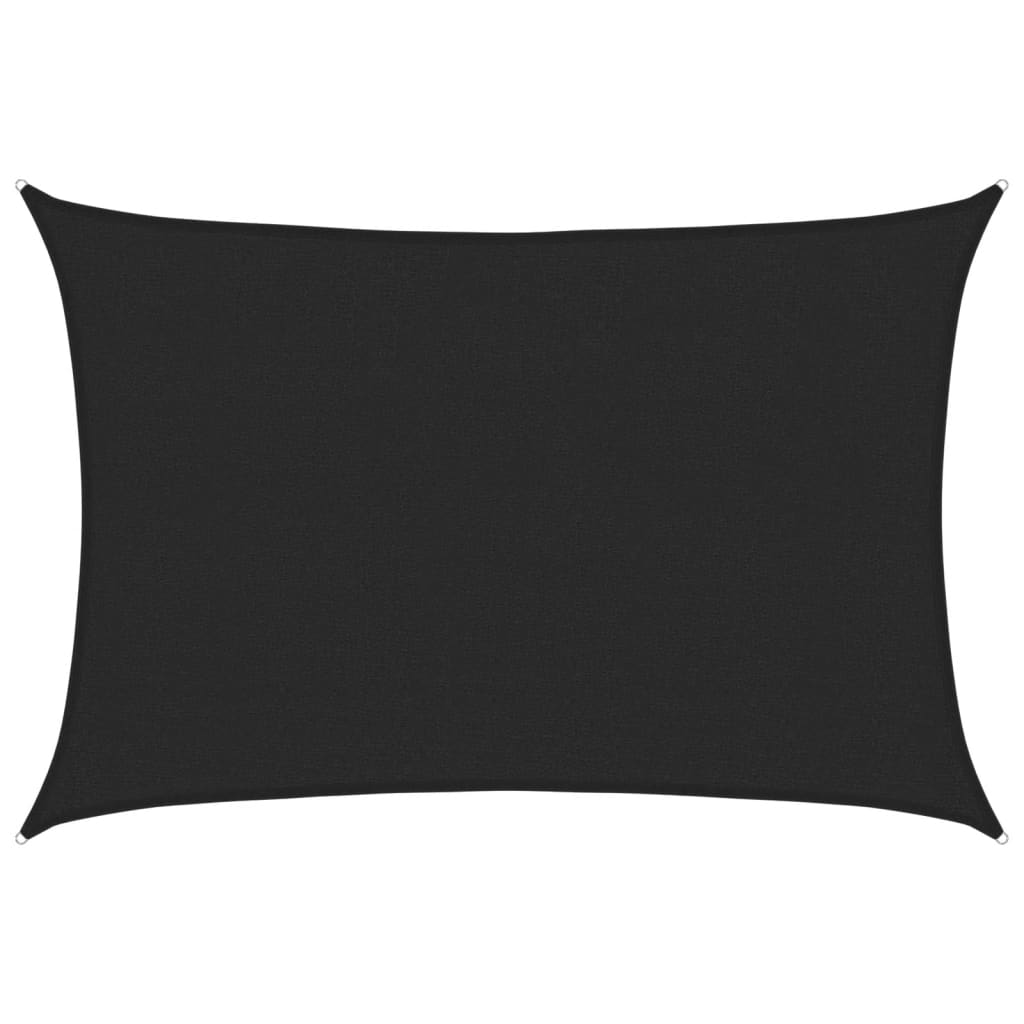 Sunshade Sail 160 g/m² Black 2.5x4 m HDPE