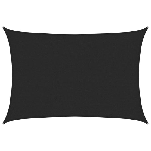 Sunshade Sail 160 g/m² Black 2.5x4 m HDPE