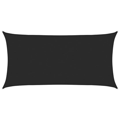 Sunshade Sail 160 g/m² Black 2.5x5 m HDPE