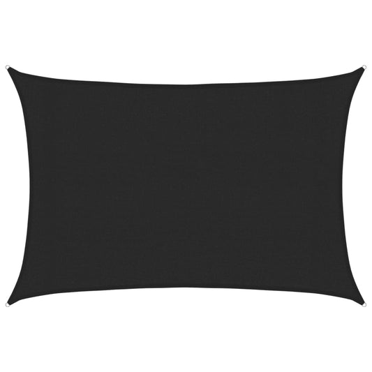 Sunshade Sail 160 g/m² Black 3x4 m HDPE
