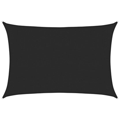 Sunshade Sail 160 g/m² Black 3x5 m HDPE