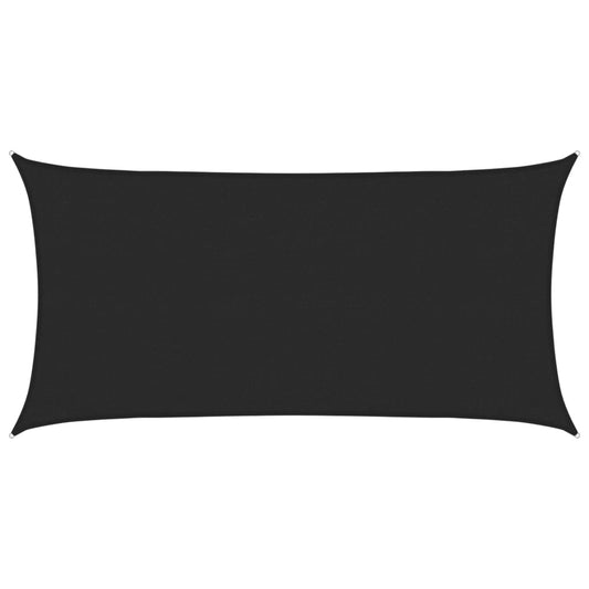 Sunshade Sail 160 g/m² Black 3x6 m HDPE