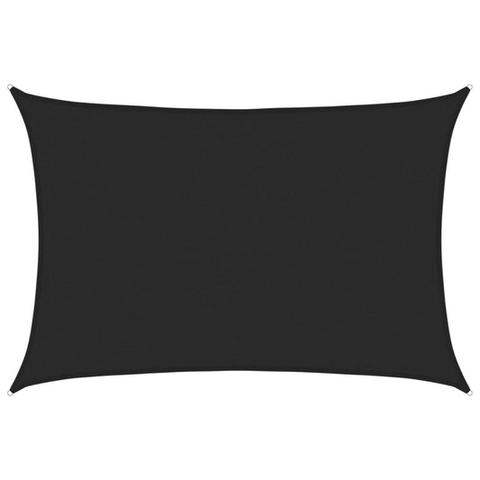 Sunshade Sail 160 g/m² Black 4x5 m HDPE