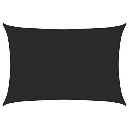 Sunshade Sail 160 g/m² Black 5x6 m HDPE