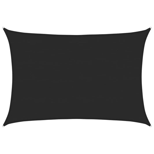Sunshade Sail 160 g/m² Black 5x7 m HDPE