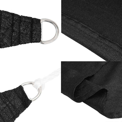 Sunshade Sail 160 g/m² Triangular Black 3x4x4 m HDPE
