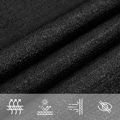 Sunshade Sail 160 g/m² Triangular Black 3x4x4 m HDPE