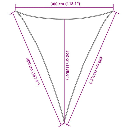 Sunshade Sail 160 g/m² Triangular Black 3x4x4 m HDPE