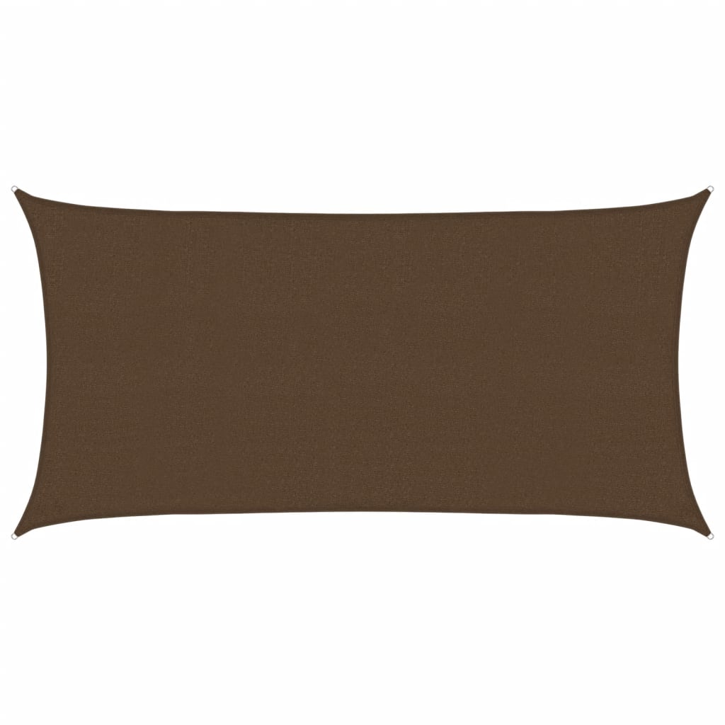 Sunshade Sail 160 g/m² Brown 2.5x5 m HDPE