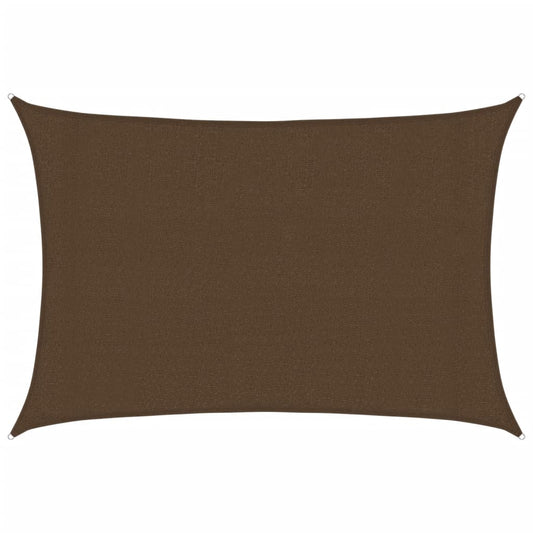 Sunshade Sail 160 g/m² Brown 3x5 m HDPE