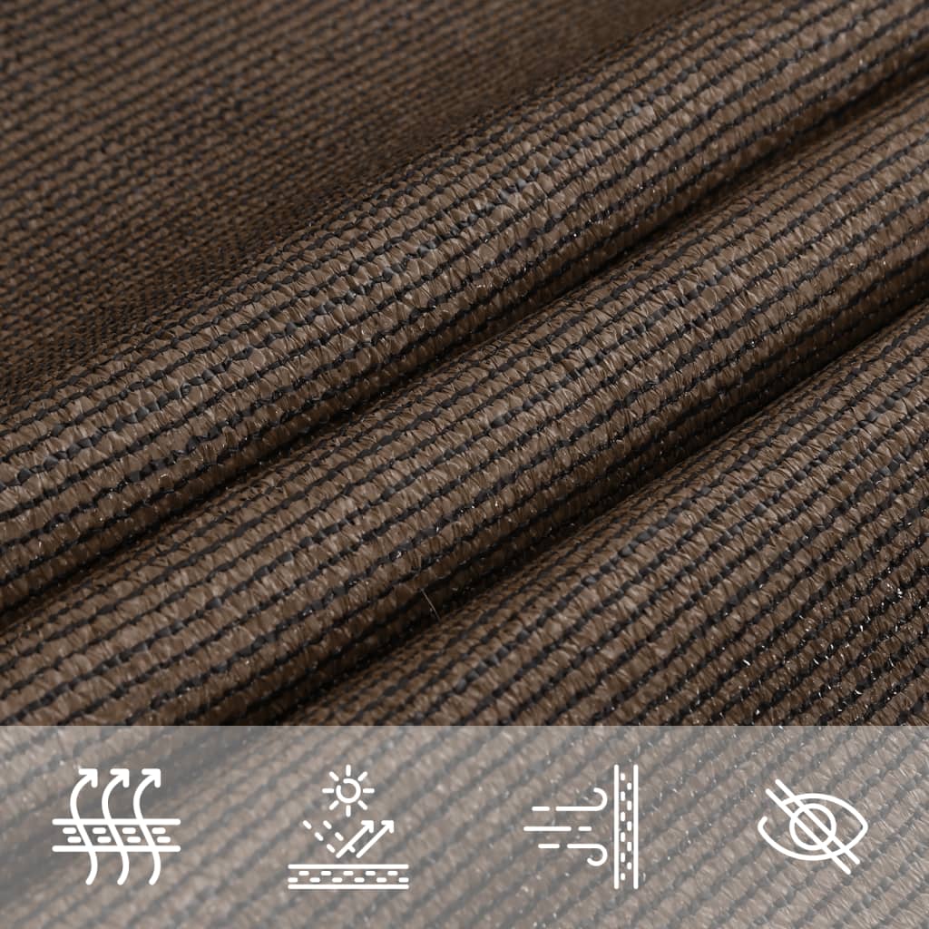 Sunshade Sail 160 g/m² Brown 5x5x5 m HDPE