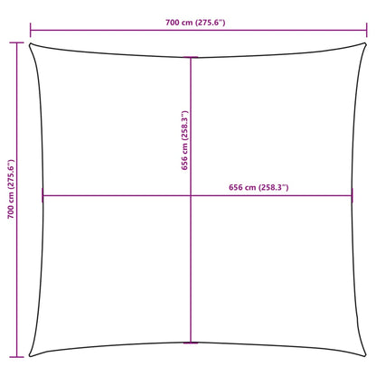 Sunshade Sail Oxford Fabric Square 7x7 m Anthracite