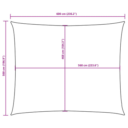 Sunshade Sail Oxford Fabric Rectangular 5x6 m Anthracite