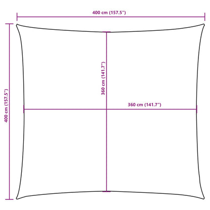 Sunshade Sail Oxford Fabric Square 4x4 m Beige