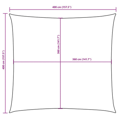 Sunshade Sail Oxford Fabric Square 4x4 m Cream