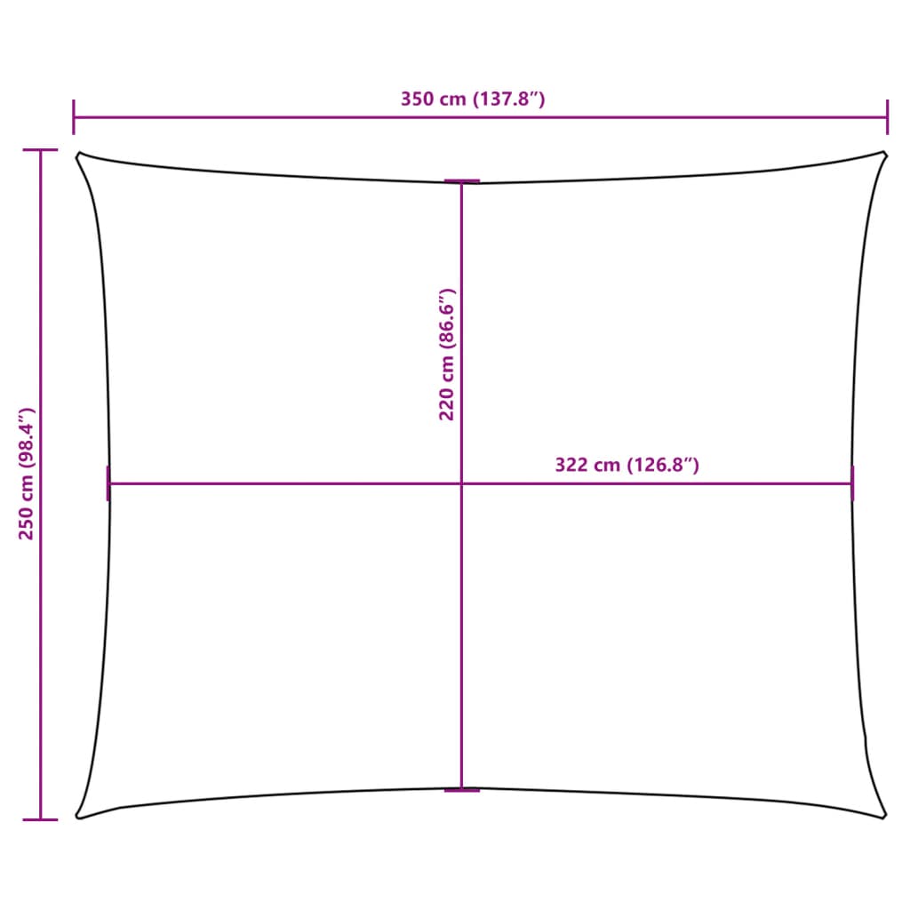 Sunshade Sail Oxford Fabric Rectangular 2.5x3.5 m White