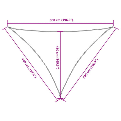Sunshade Sail Oxford Fabric Triangular 4x5x5 m White